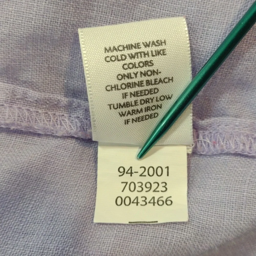 J. Jill Lavender Linen Casual Button-up Long Sleeve Shirt Women's XL - Picture 8 of 8